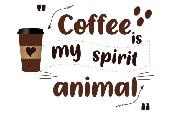 Coffee Quote Lettering Typography for Crafts and Graphics