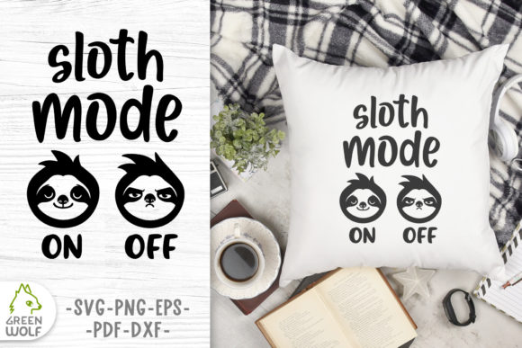 Funny Pillow Design with Sloth Svg for Crafts and Graphics
