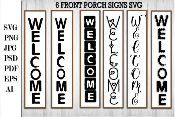 Porch Wood Sign SVG Front Vertical Porch Graphics